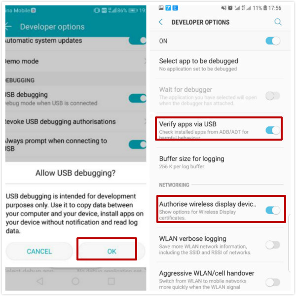 Allow USB Debugging Allow USB Debugging