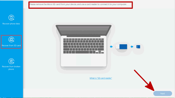 Insert Samsung SD card into computer