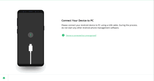 Connect your device to PC by USB cable. Connect your device to PC by USB cable.