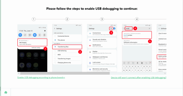 Allow USB debugging on Android