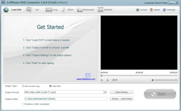 Download and open Eelphone DVD Converter