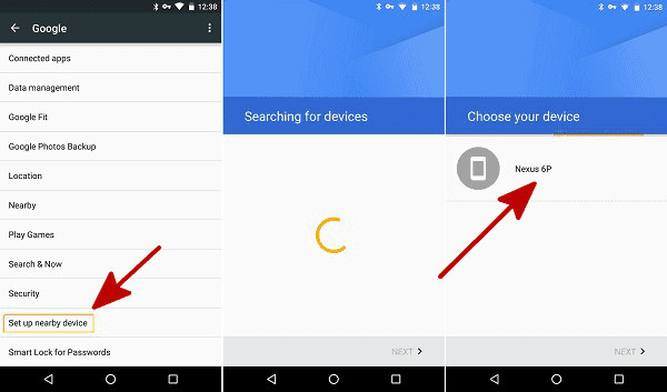 Google Set Up Nearby Device