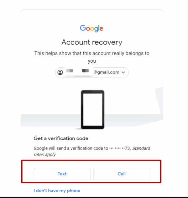 Google Account Forgot Password