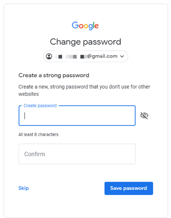 Google Account Forgot Password