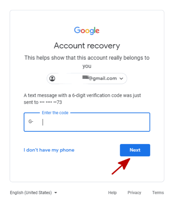 Google Account Forgot Password