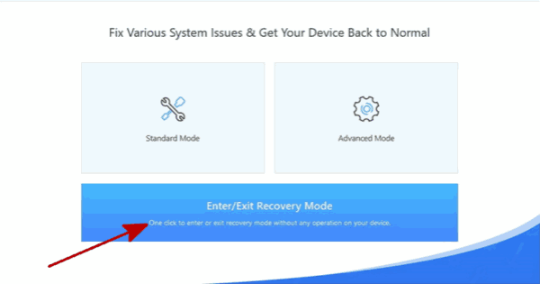 Enter recovery mode Enter recovery mode