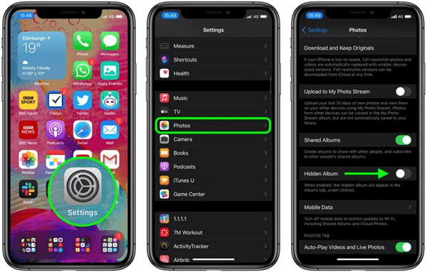 Hidden Photos in iPhone