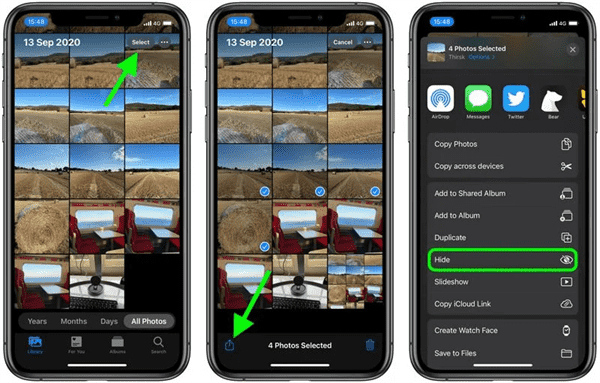 Hidden Photos in iPhone