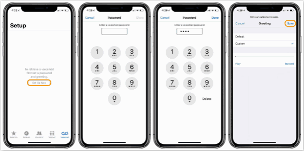 Set up voicemail on iPhone