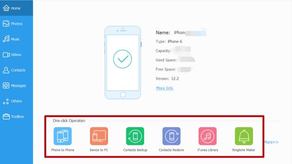 Manage data of iPhone Manage data of iPhone