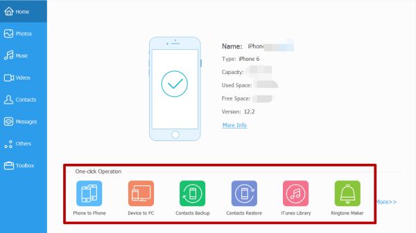 Manage data of iPhone