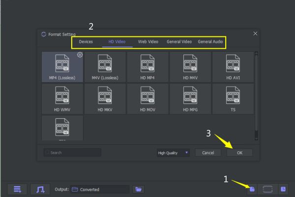 Output Format Setting