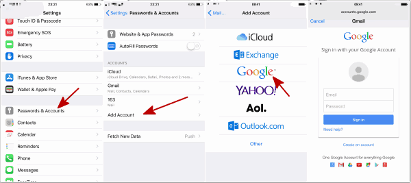 Transfer contacts from iPhone to iPad