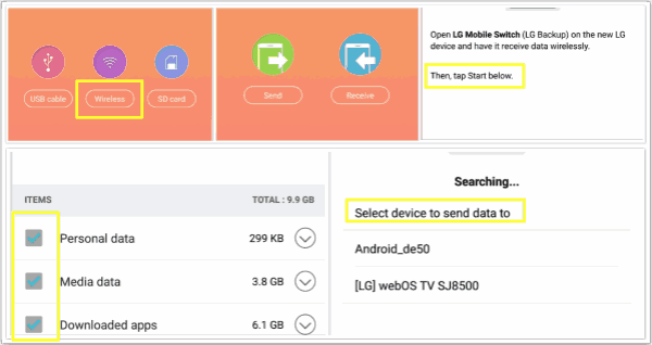 LG Mobile Switch to transfer data from Samsung to LG