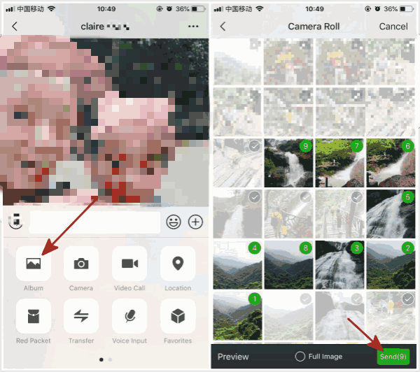 How to send video from Android to iPhone