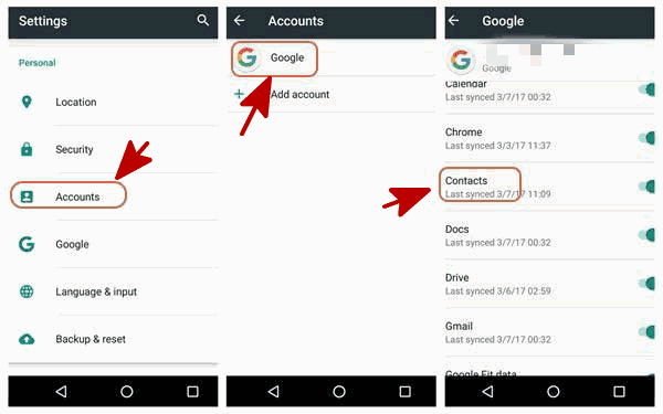 Contacts from iPhone to OPPO