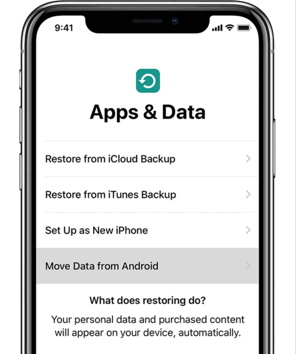 Move Data from Android to iPhone