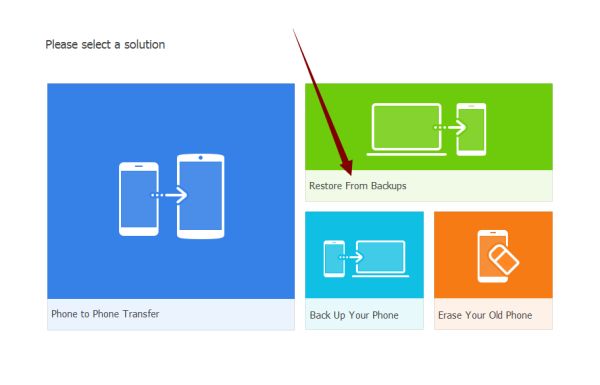 Restore from backups