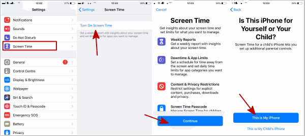 How to set screen time on iPhone