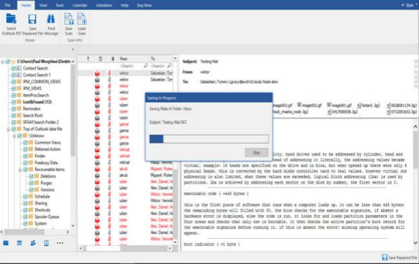 Export Outlook format and save folder