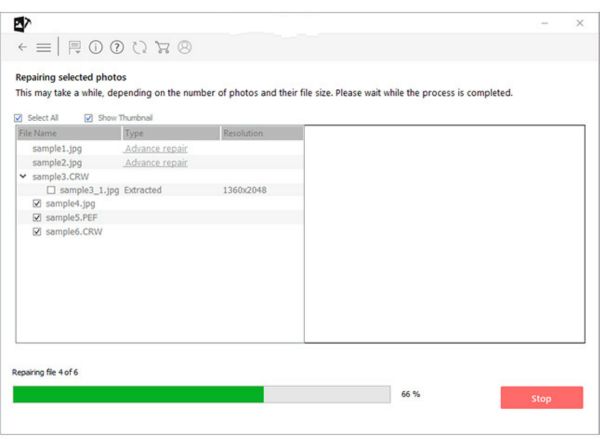 Repairing JPEG files