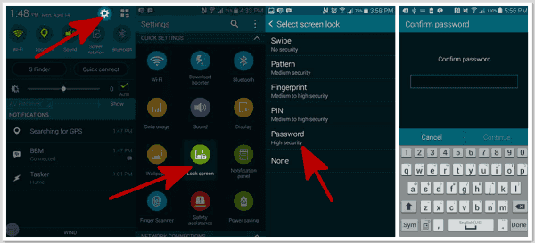 How to reset password on Samsung tablet