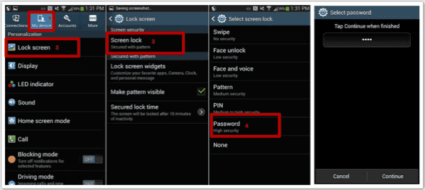 how to reset password on samsung phone