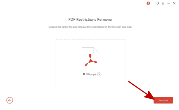 PDF password remover