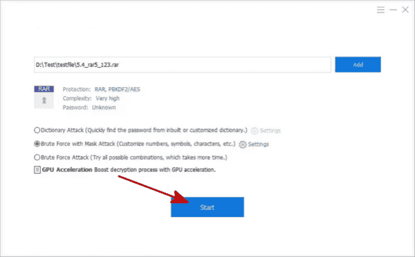 RAR password cracker