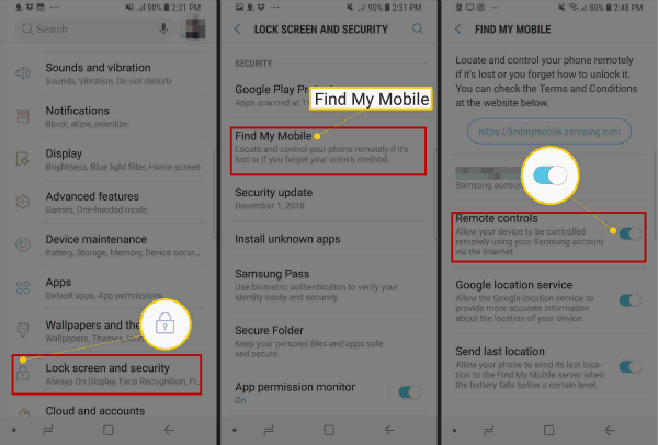 how to delete a device on find my device android