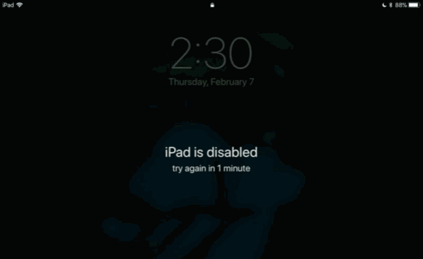 How to fix disabled iPad