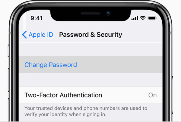 How to change Apple ID on iPhone without password