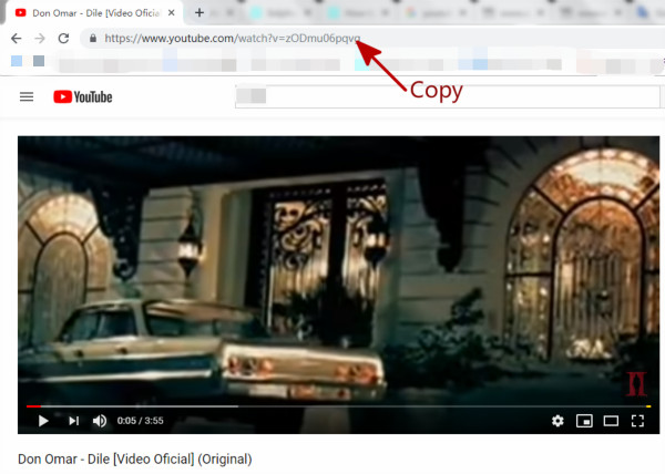 Copy URL of YouTube music