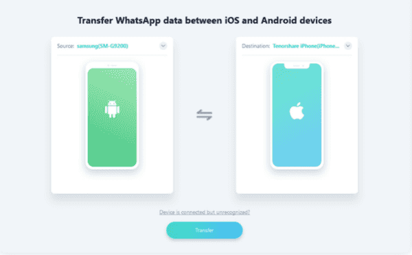 Transfer WhatsApp from Huawei to iPhone
