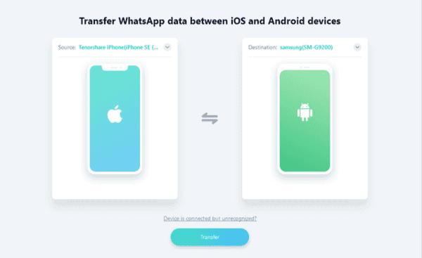 Transfer WhatsApp from iPhone to HUAWEI