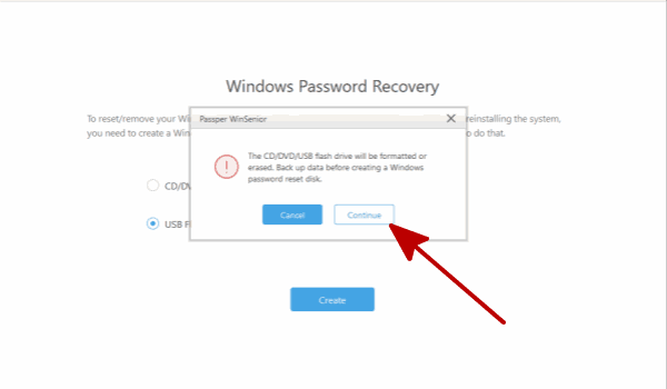 Reset disk to change Windows password